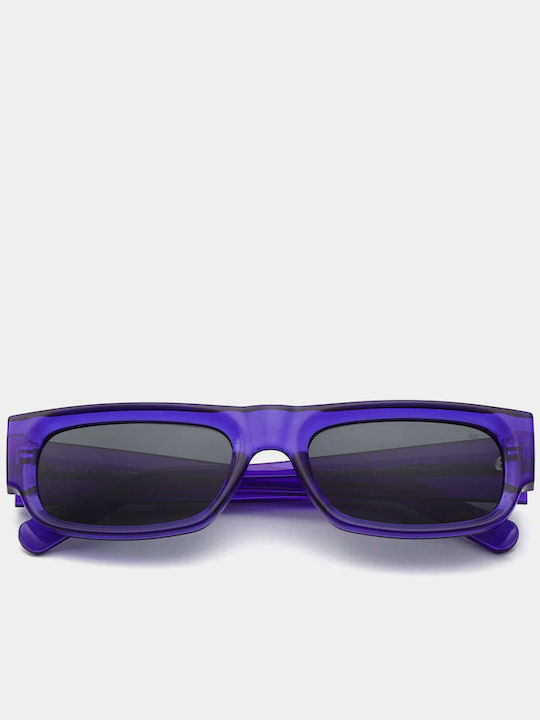 A.Kjaerbede Jean Unisex Sunglasses with Purple Plastic Frame and Black Lens KL2315-004