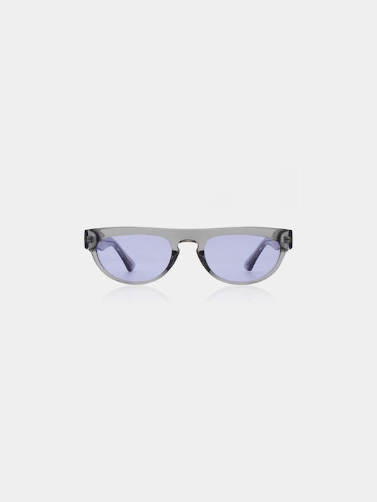 A.Kjaerbede Jake Sunglasses with Gray Acetate Frame and Purple Lenses KL2308-006