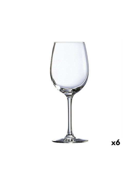 BigBuy Ebro Set of Glasses for Red Wine made of Glass Stemmed 580ml 6pcs