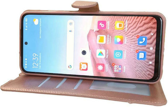 Leewello Wallet Δερματίνης Ροζ Χρυσό (Redmi Note 10 Pro)