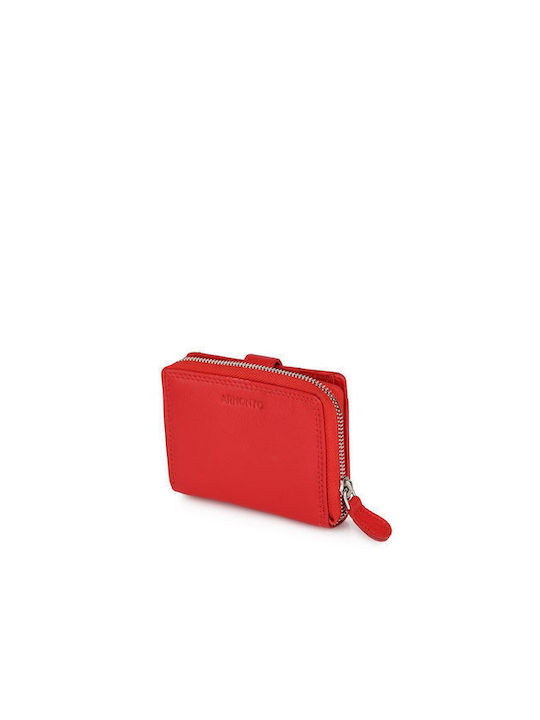 Armonto Small Leather Women's Wallet with RFID Red