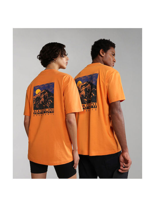 Napapijri Men's T-Shirt with Logo Orange