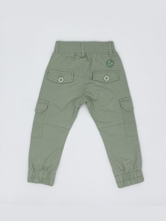 Funky Boys Fabric Cargo Trouser Green