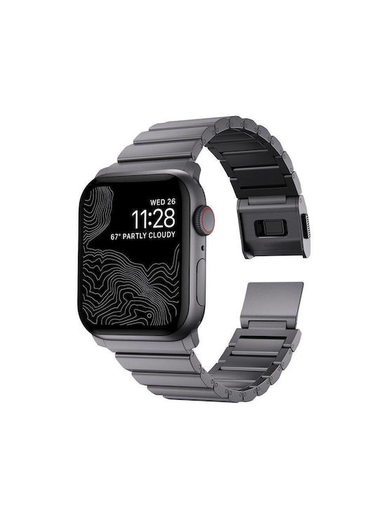 Nomad Aluminum Λουράκι Ανοξείδωτο Ατσάλι Space Grey (Apple Watch 42/44/45mm)