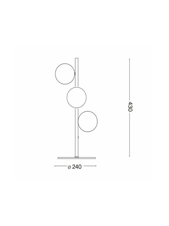 Ideal Lux Διακοσμητικό Φωτιστικό Perlage G9 24x24x43εκ.