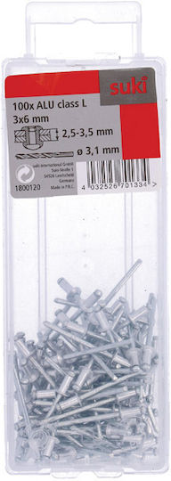 Suki Aluminum Rivets M3x6mm