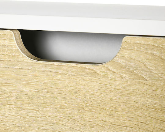 Desk Wooden Beige 100x18x74cm