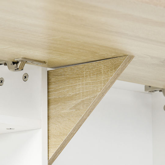 Desk Wooden Beige 100x18x74cm