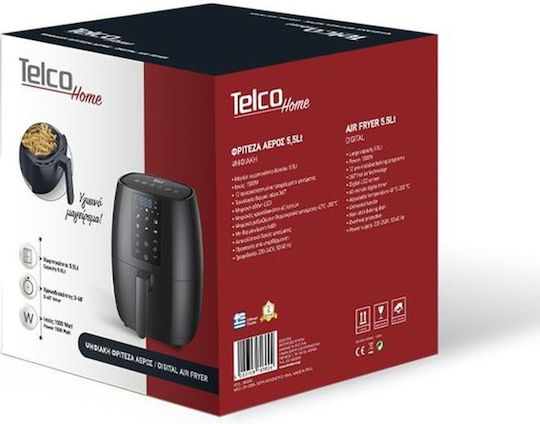 Telco Air Fryer 5.5lt Μαύρο DH-208A