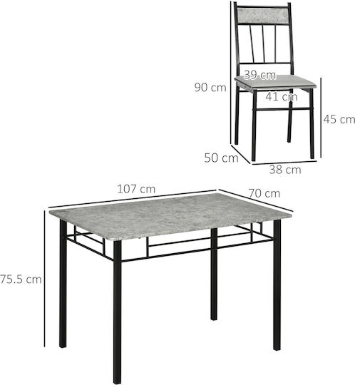 Esszimmer 5Stück 107x70cm