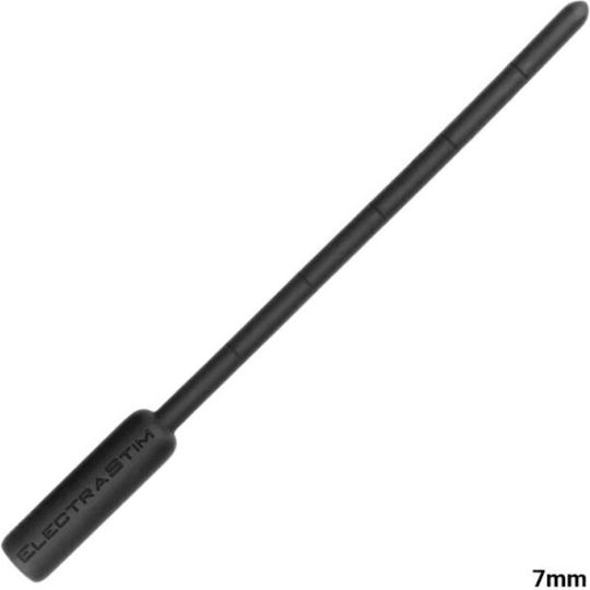 Electrastim Silicone Noir für Elektrostimulation Elektro-Sex Urethal Sound 7mm in Schwarz Farbe
