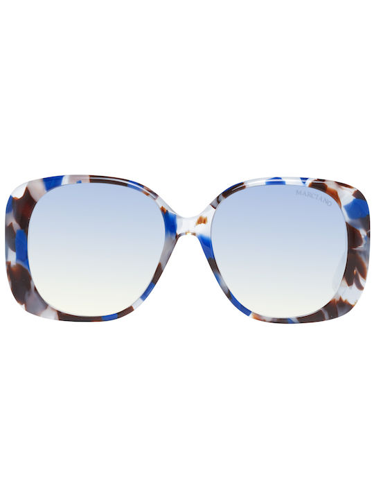 Marciano by Guess Women's Sunglasses with Multicolour Tartaruga Plastic Frame and Blue Gradient Lens GM0815 92W