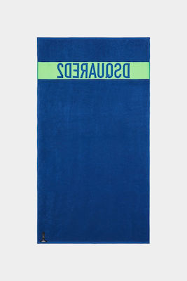 Dsquared2 Strandtuch Baumwolle Blau 180x96cm.