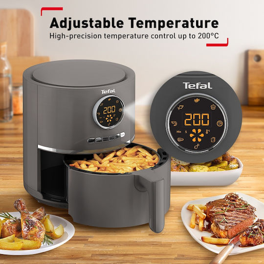 Tefal Ultra Fry Digital EY111 Friteuză cu aer 4.2lt Gri