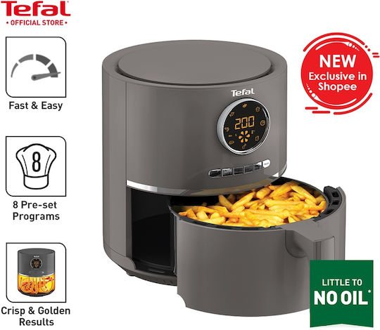 Tefal Ultra Fry Digital EY111 Friteuză cu aer 4.2lt Gri