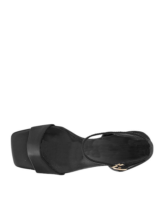 Sotta Leather Sandals Black