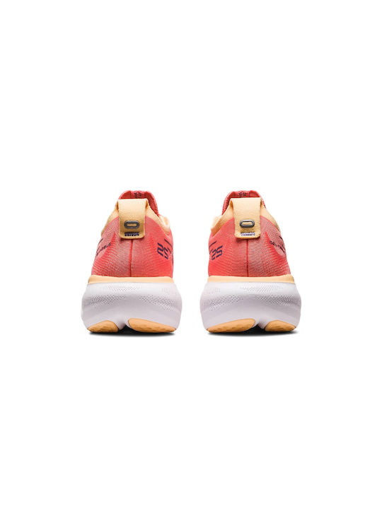 Gel-Nimbus 25 Damen Sportschuhe Laufen Papaya / Dusty Purple