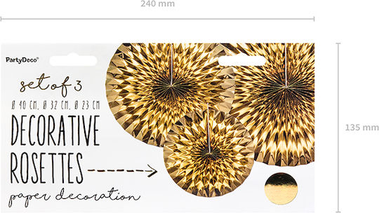 PartyDeco Partydekorationen Hängendes Ornament für Party 3 Stück