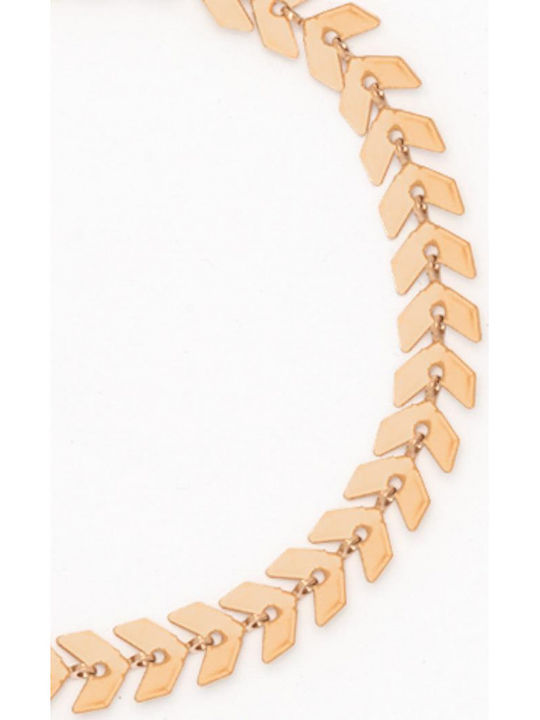 Oozoo Bracelet Chain made of Steel Gold Plated