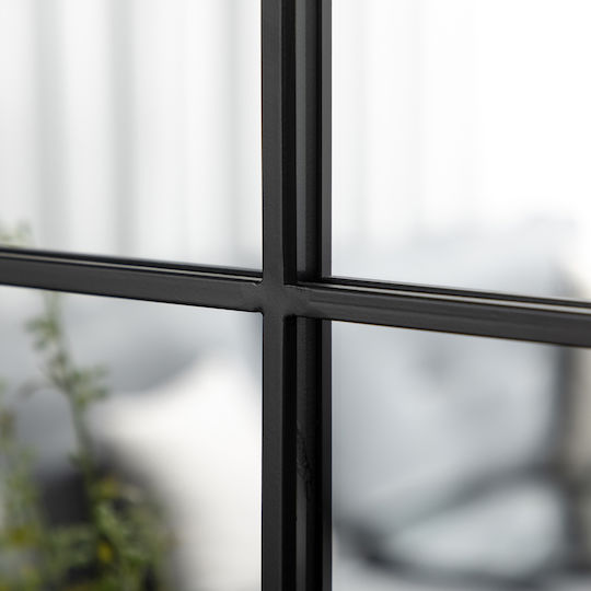 HomCom Wall Mirror with Black Metallic Frame 70x50cm 1pcs