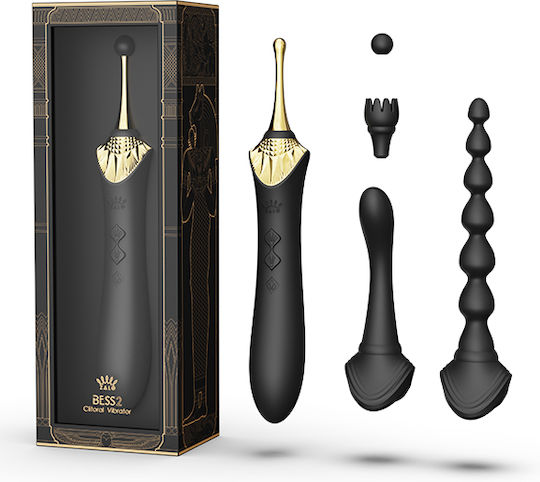 Zalo Bess 2 Clitoral Vibrator Clitoral Vibrator 22cm Obsidian Black