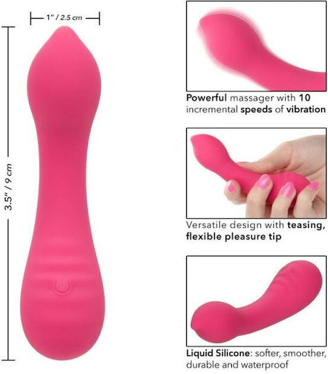 Calexotics Pixies Teaser Dublu Vibrator 9cm Roz