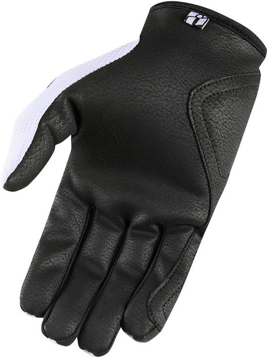 Icon Hooligan Men's Motorcycle Gloves Leather All Seasons White