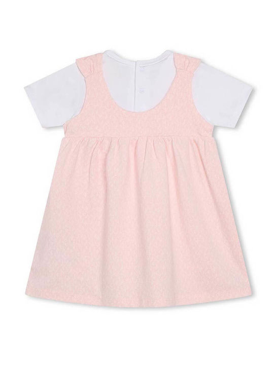 Michael Kors Kids Dress Set with Accessories Short Sleeve Pink