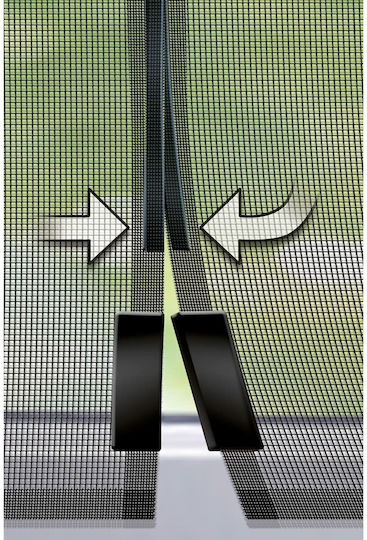 Schellenberg Schellenberg Mosquito Net Door with Velcro with Magnetic Clasp Fiberglass Gray 240x120cm