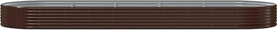vidaXL Blumenkasten Metallisch Braun 450x140x36cm.