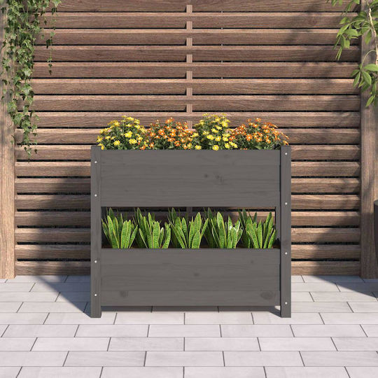 vidaXL Blumenkasten Hölzernes Gray 77x25x66cm.