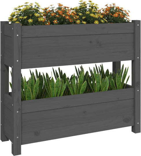 vidaXL Blumenkasten Hölzernes Gray 77x25x66cm.