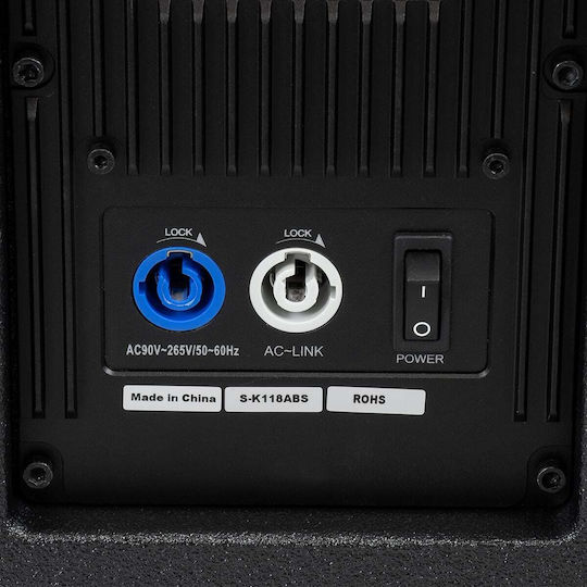 GloboStar 98028 Powered Pair Subwoofer PA 600W 18" 71x70x47.5cm.
