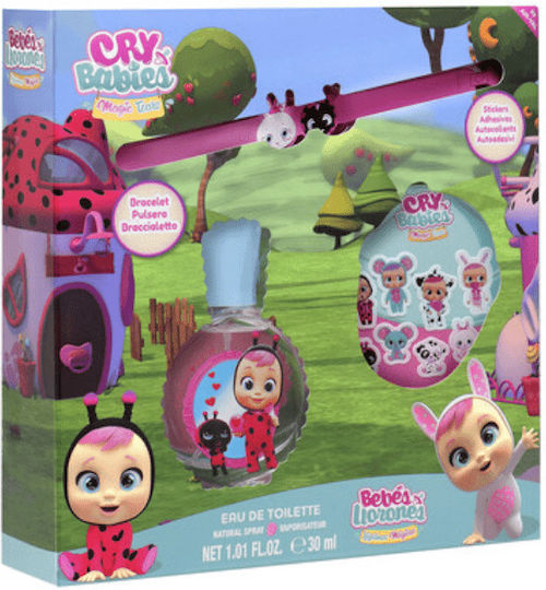 Air-Val International Cry Babies Set Copii Eau de Toilette cu Brățară și 10 autocolante 30ml