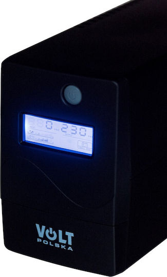 Volt Polska Micro UPS Line-Interactive 800VA 480W με 2 Schuko Πρίζες