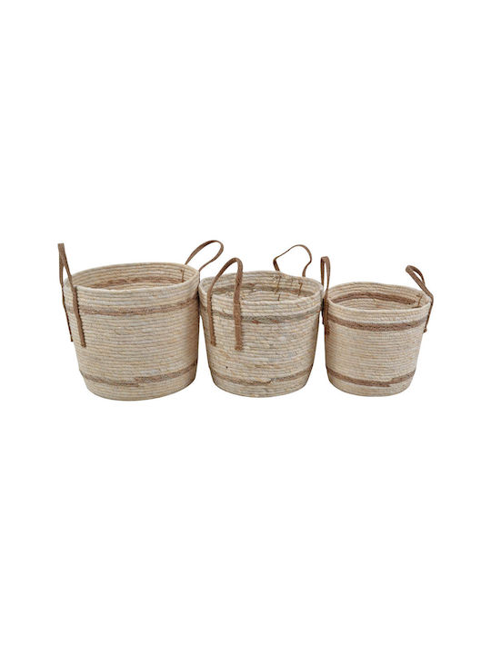 Wicker Decorative Baskets Set 3pcs Ankor