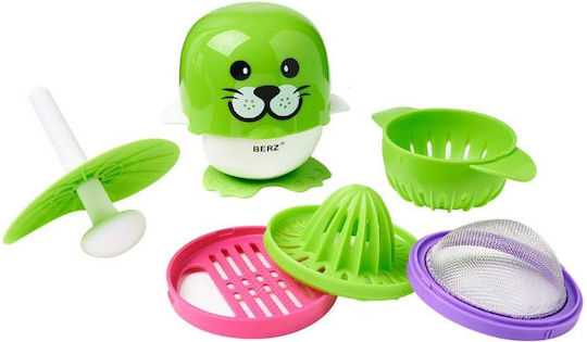 Berz Plastic Baby Food Preparation Set Seal for 0 + months 6pcs Green