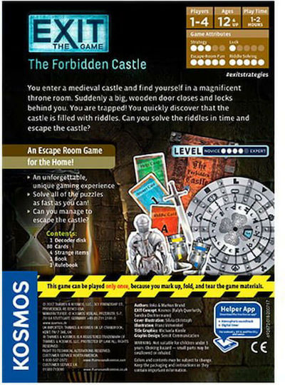 Brettspiel Exit The Forbidden Castle für 1-6 Spieler 10+ Jahre 692872 (EN) Kosmos