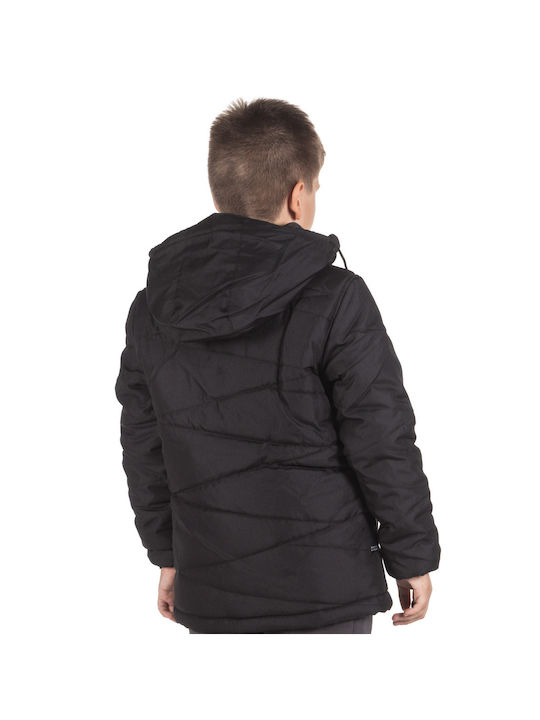 District75 Kids Casual Jacket short Hooded Black 219KBJA-635