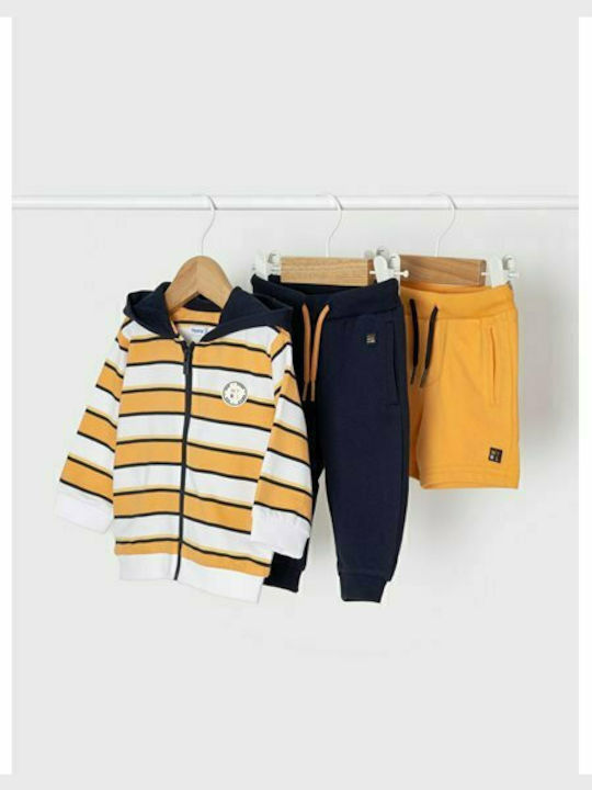 Mayoral Kids Set with Pants Winter 3pcs Orange