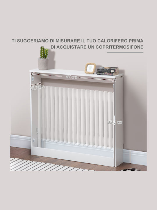 HomCom Κάλυμμα Καλοριφέρ από MDF Λευκό 90x18x84cm