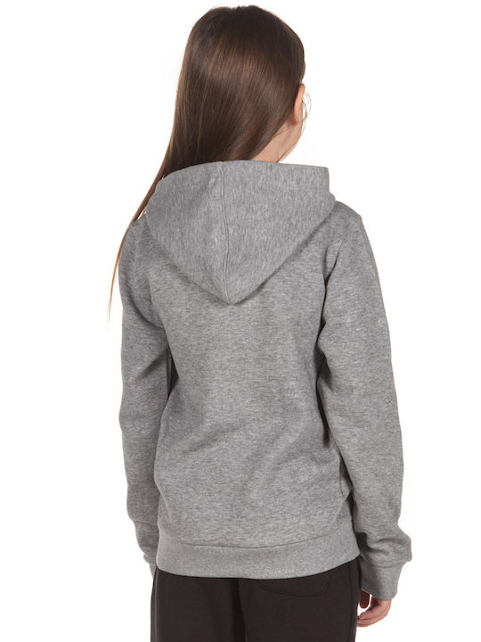 District75 Kids Fleece Sweatshirt with Hood and Pocket Gray 220KGHO-886 Γκρι