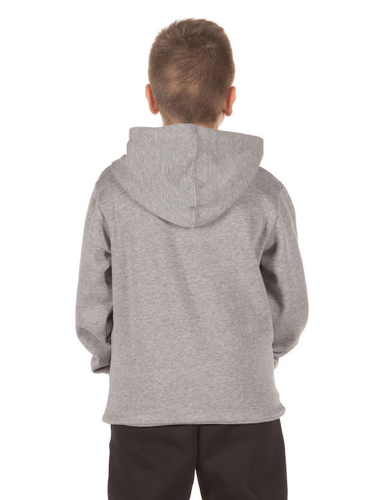 Russell Athletic Fleece Kinder Sweatshirt mit Kapuze und Taschen Gray