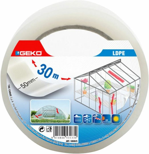 Geko LDPE Transparent Self-Adhesive Aluminum Tape Transparent 50mmx30m 1pcs 18005/5