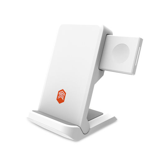 STM Ασύρματος Φορτιστής (Qi Pad) 15W Λευκός (ChargeTree GO)
