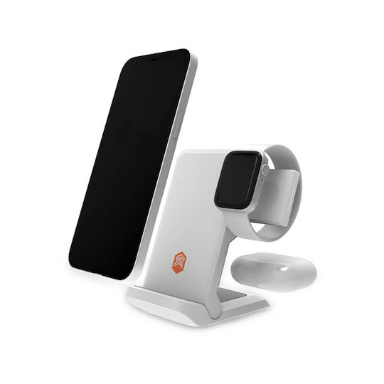 STM Ασύρματος Φορτιστής (Qi Pad) 15W Λευκός (ChargeTree GO)