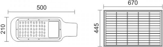 Spot Light Ηλιακό Φωτιστικό Δρόμου 60W 4000lm Ψυχρό Λευκό 6000K με Φωτοκύτταρο και Τηλεχειριστήριο IP65