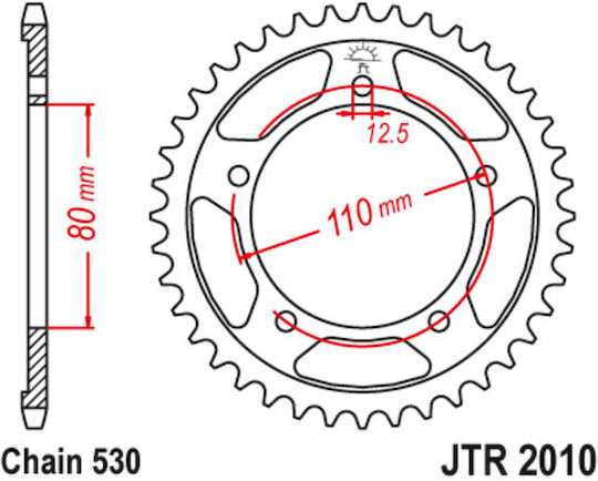 JT Sprockets Hinteres Ritzel 43 Zähne für Triumph Tiger / Trophäe