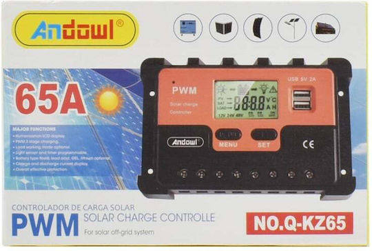 Andowl Ρυθμιστής Φόρτισης PWM 24V 65A