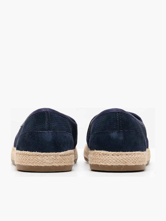 Pantelleria Suede Men's Espadrilles in Blue Color